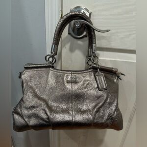 Real❗️COACH metallic bag 💼 like new!!